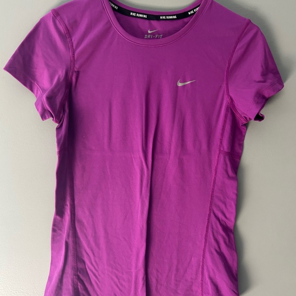 Nike Fitted Polo Short Sleeve Tee in Pink and Purple - Picture 1 of 6
